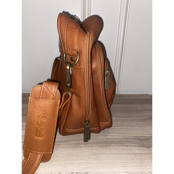 NOT FOR SALE: Claire Chase NWT Jumbo Man Bag 405 Saddle Leather Messenger Bag - Picture 8 of 15